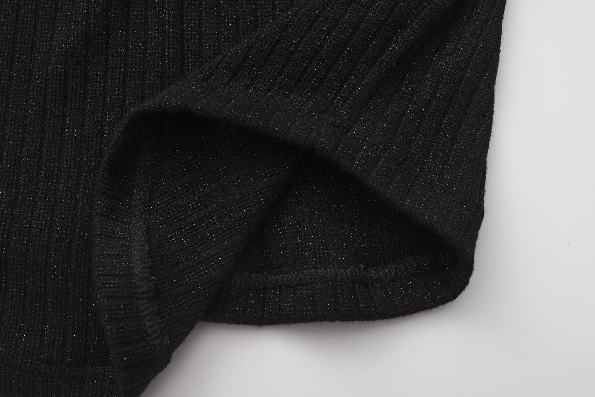 Black Knit Patchwork Base Layer