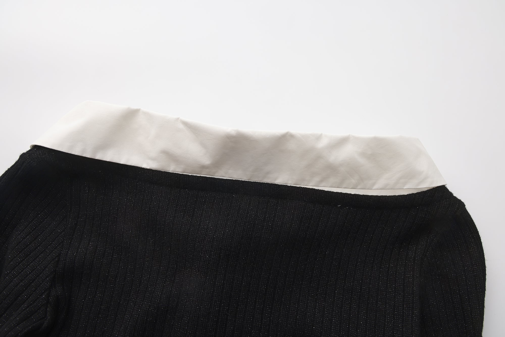 Black Knit Patchwork Base Layer