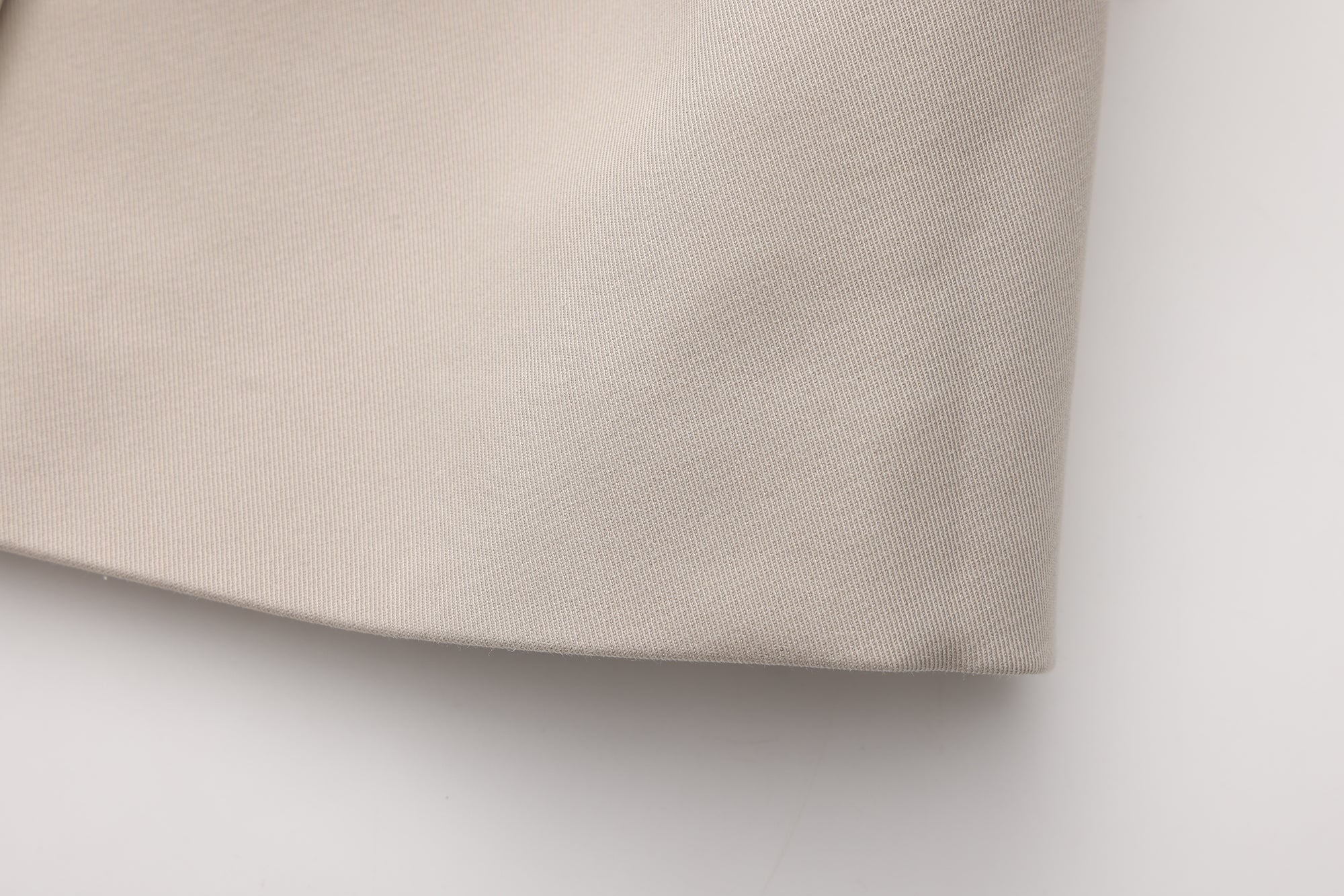 Light Grey Stand Collar Double-Breasted Chain Trench Coat