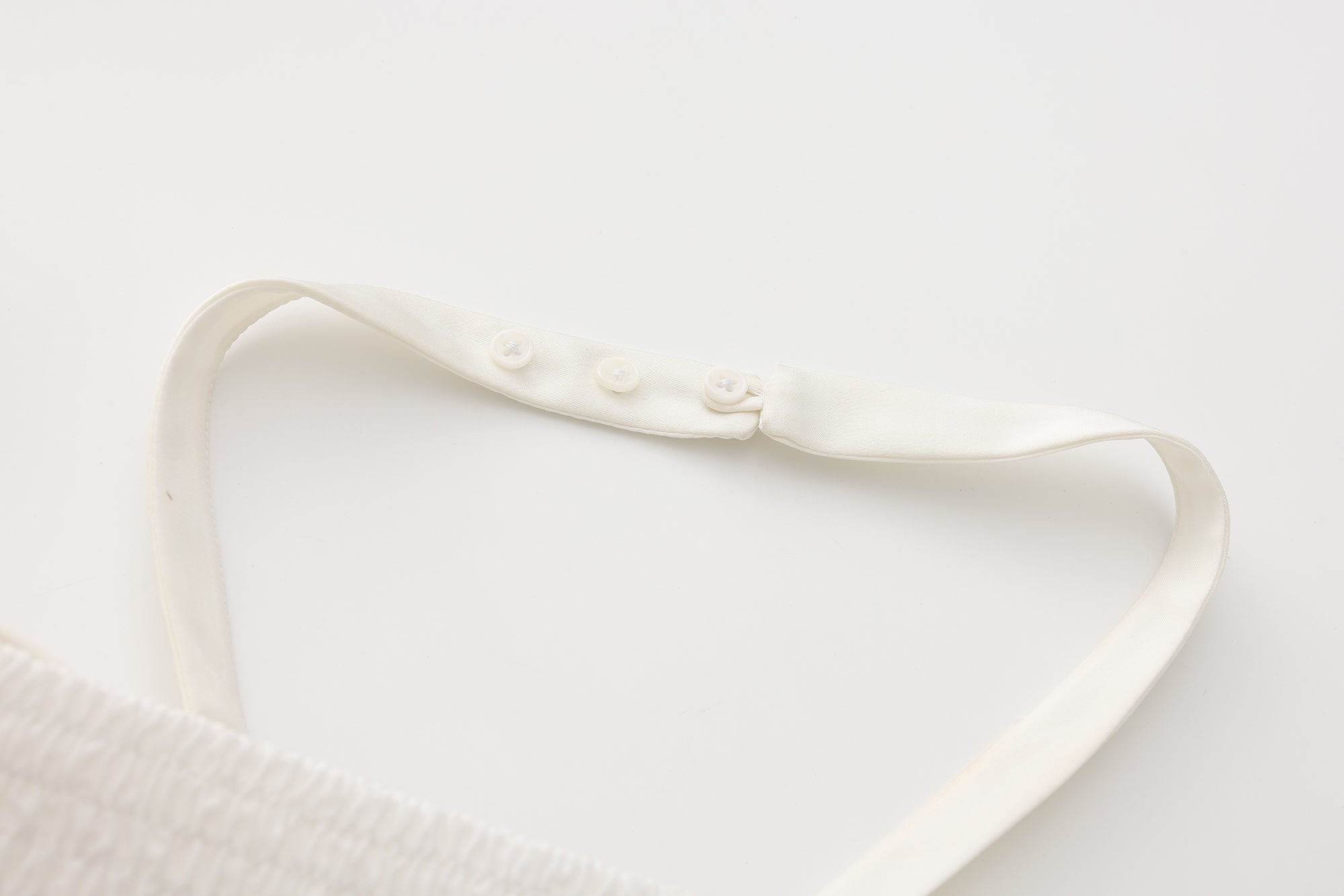 WHITE SANTIN HALTER DRESS