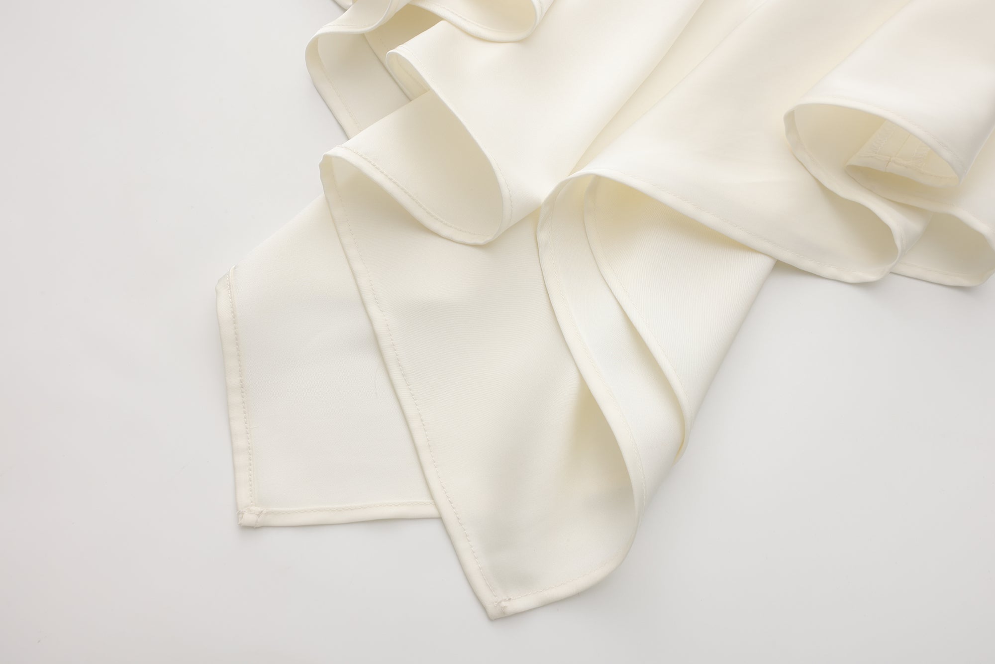 WHITE SANTINE LACE DRESS