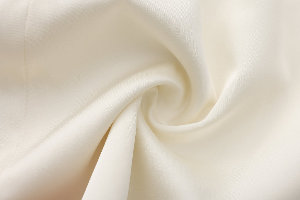 WHITE SANTIN FITTED DRESS