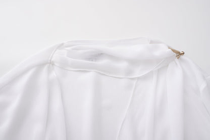 White V-neck Shirt