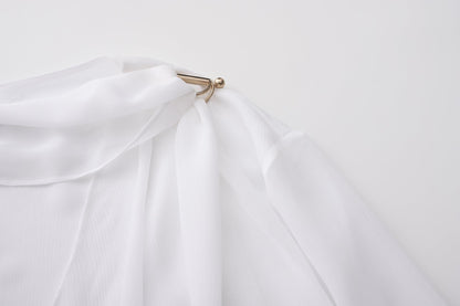 White V-neck Shirt