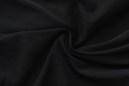 Black Mesh Gathered Skirt