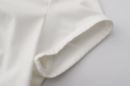 White V-neck Top