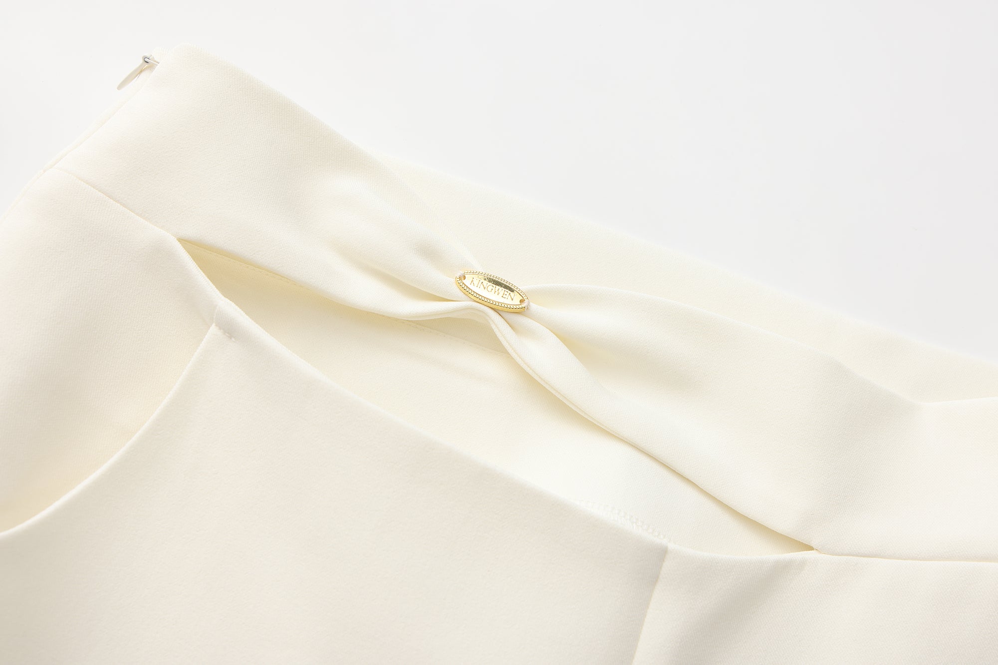 Off-White Bow Hollow Spliced Straight-Leg Pants