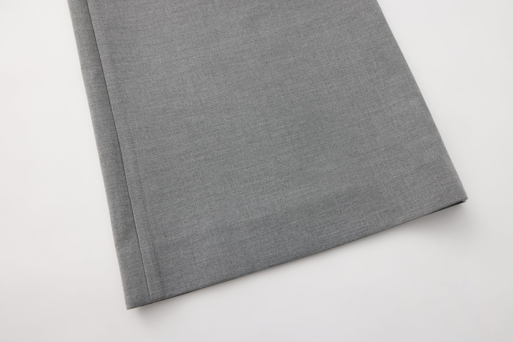 Warm Grey Bow Hollow Spliced Straight-Leg Pants