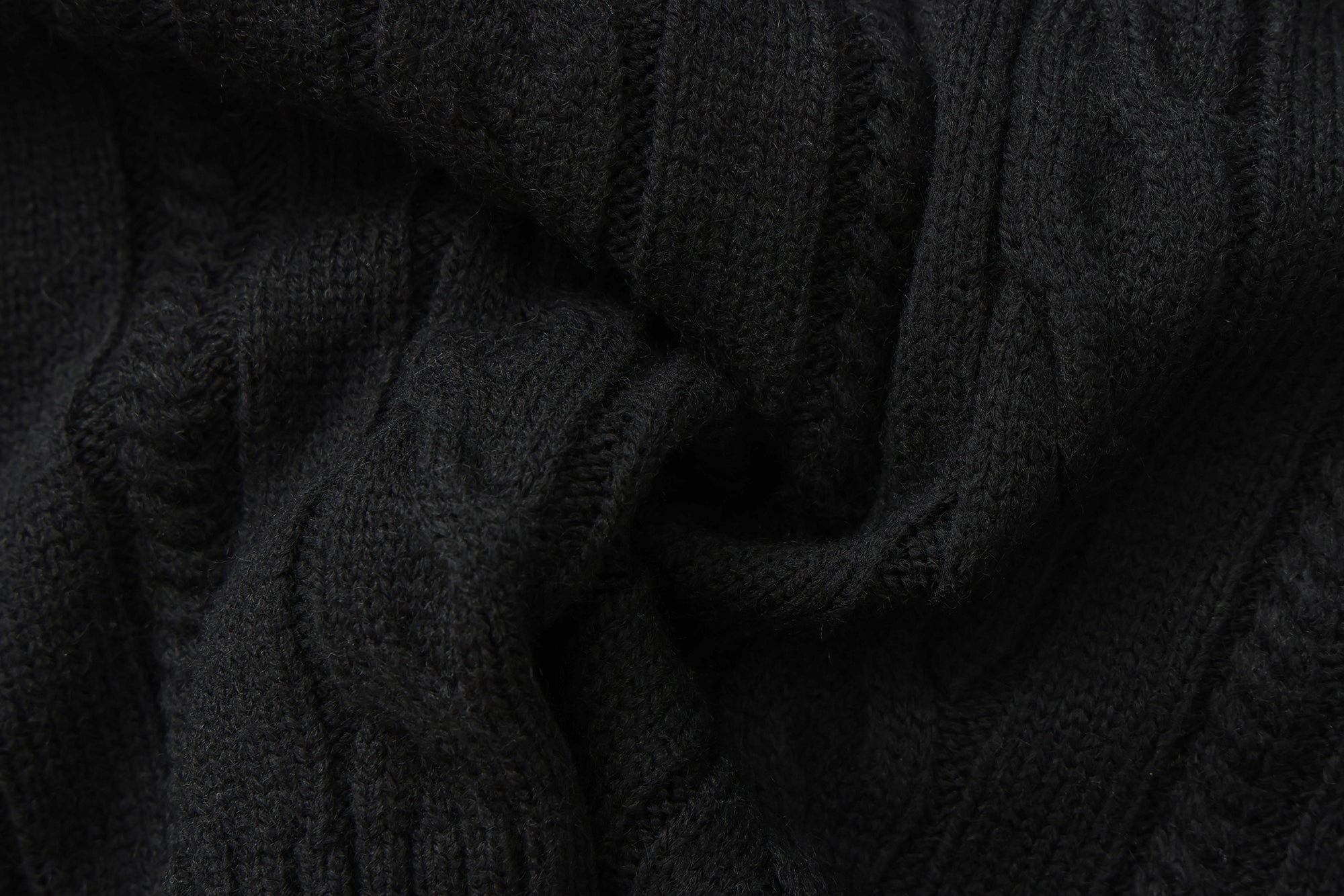 Black Oversized Knit Chain Detail Gold Button Cardigan Coat