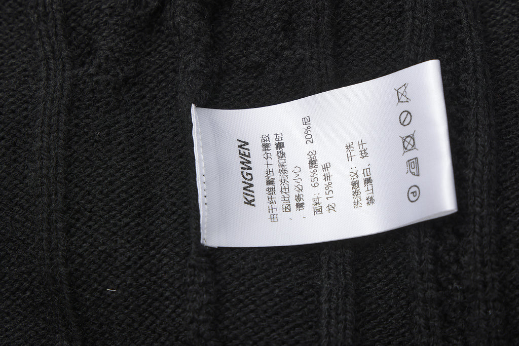 Black Oversized Knit Chain Detail Gold Button Cardigan Coat