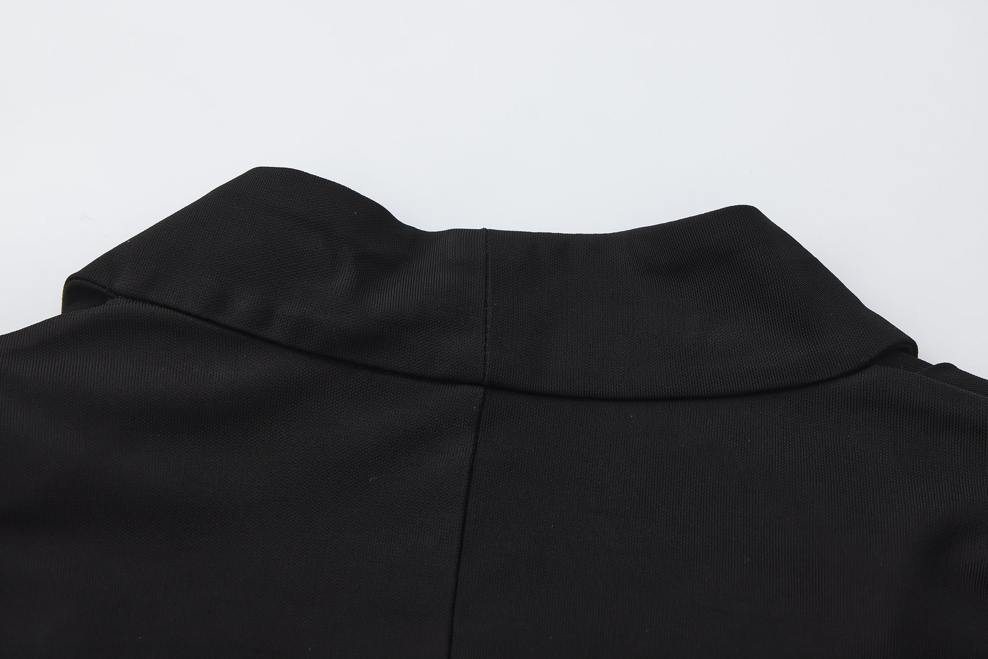 Black Cowl Neck Gold Button Ribbon Blouse