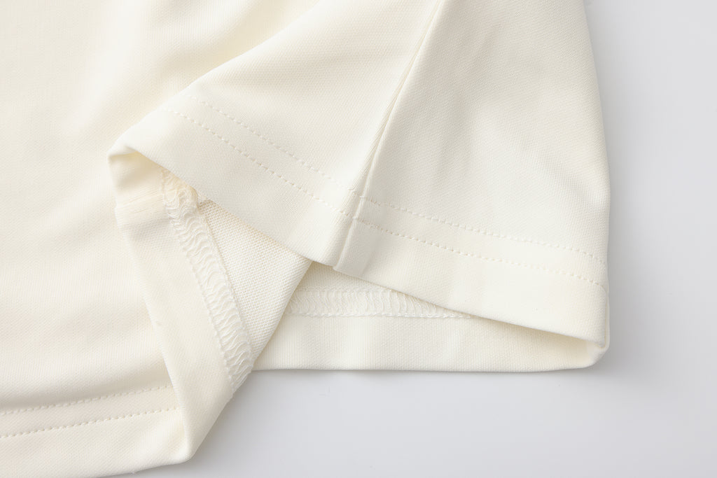 White Cowl Neck Gold Button Ribbon Blouse