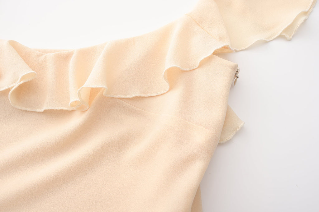 Yellow Slip Lace Chiffon Dress