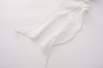White Halter Ramie Dress
