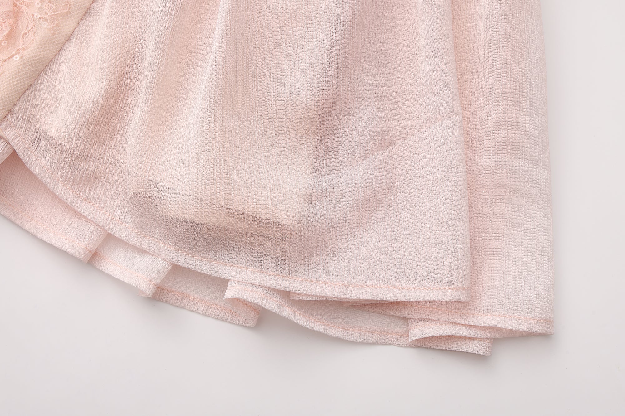 Pink Heavy Lace A-line Dress