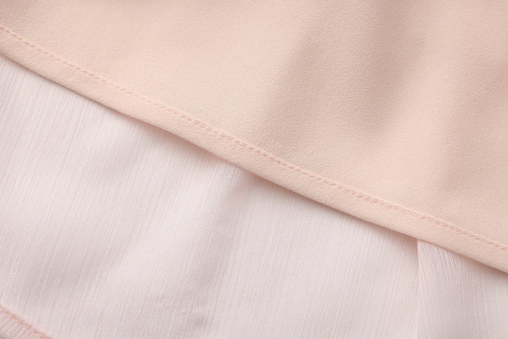 Pink Heavy Lace A-line Dress