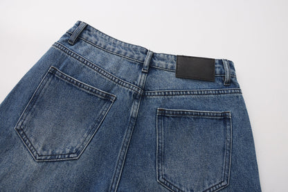 Straight-Leg Beaded Jeans