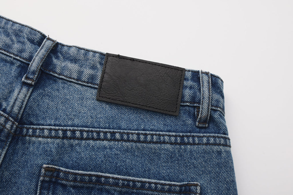 Straight-Leg Beaded Jeans