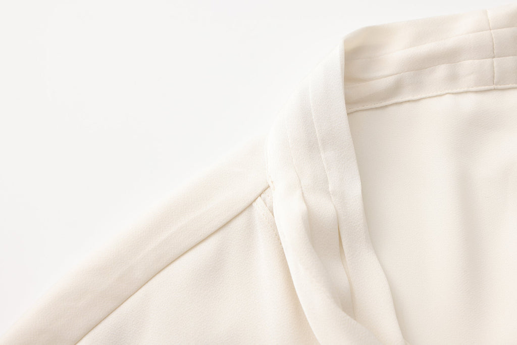 White Satin Ribbon Blouse