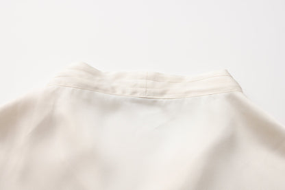 White Satin Ribbon Blouse