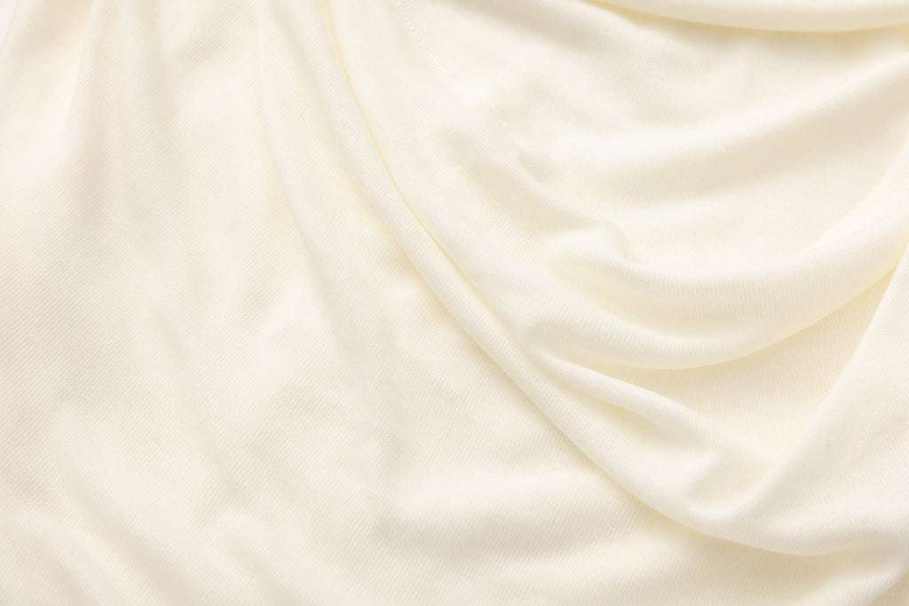 White Beaded Mock-Neck False Two-Piece Top