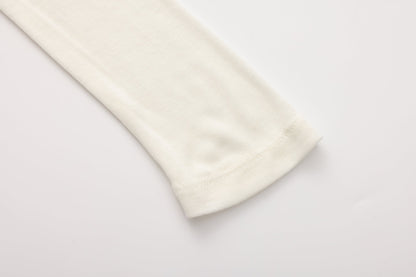 White Beaded Mock-Neck False Two-Piece Top