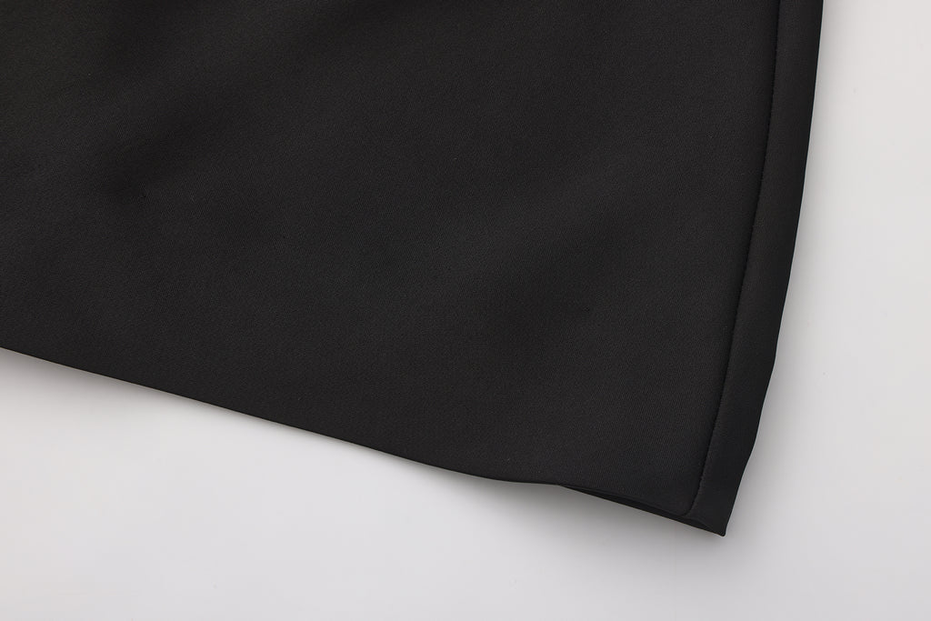 Black Lace Panel Iris Tie Dress