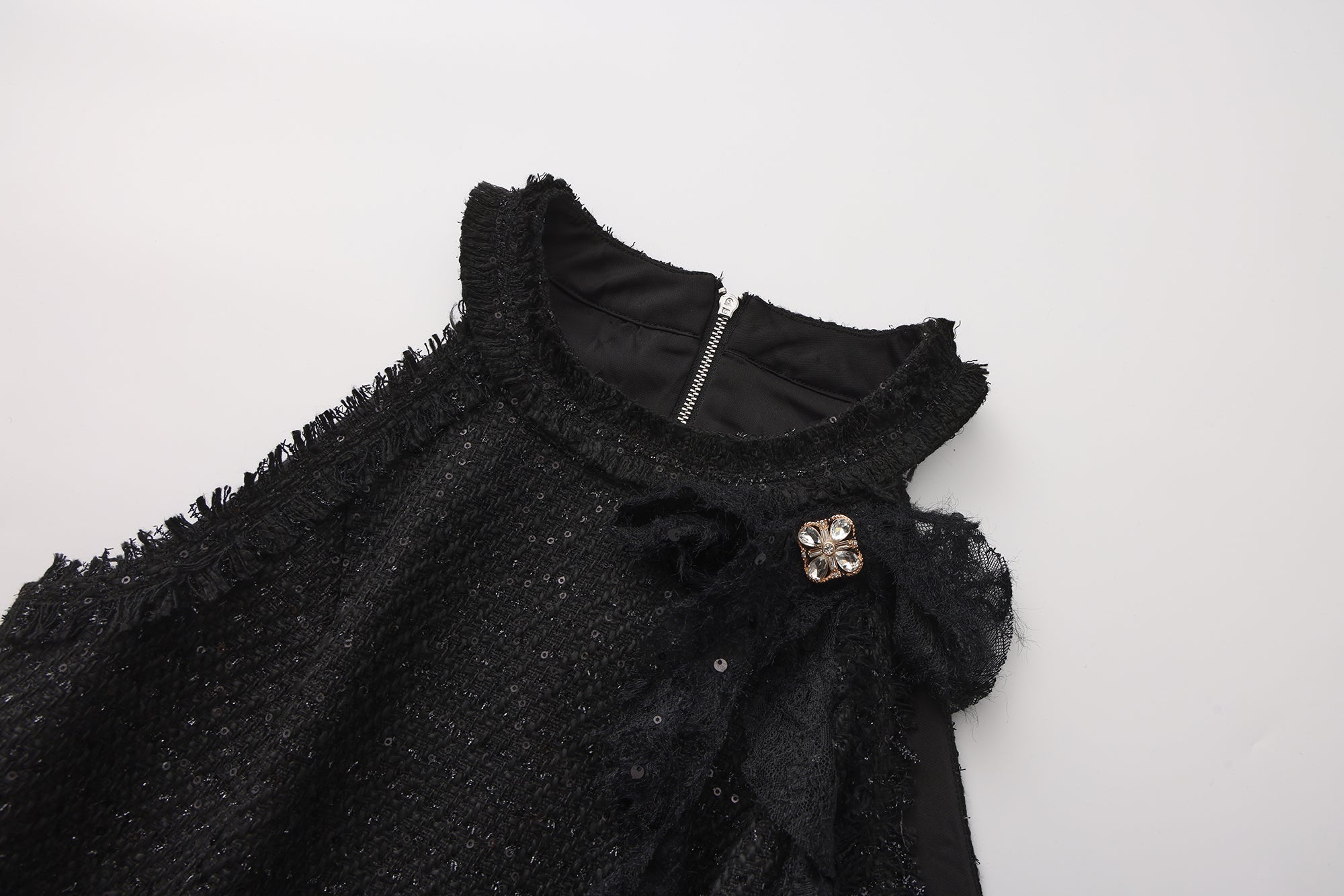 Black Woven Halter Top & Dress