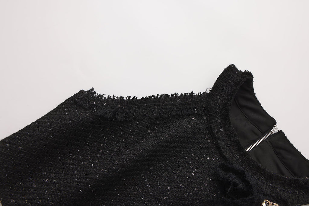 Black Woven Halter Top & Dress