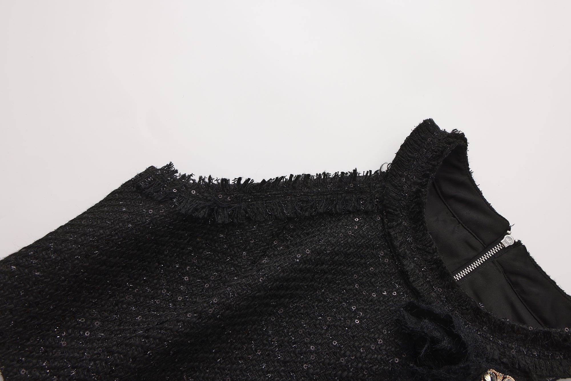 Black Woven Halter Top & Dress