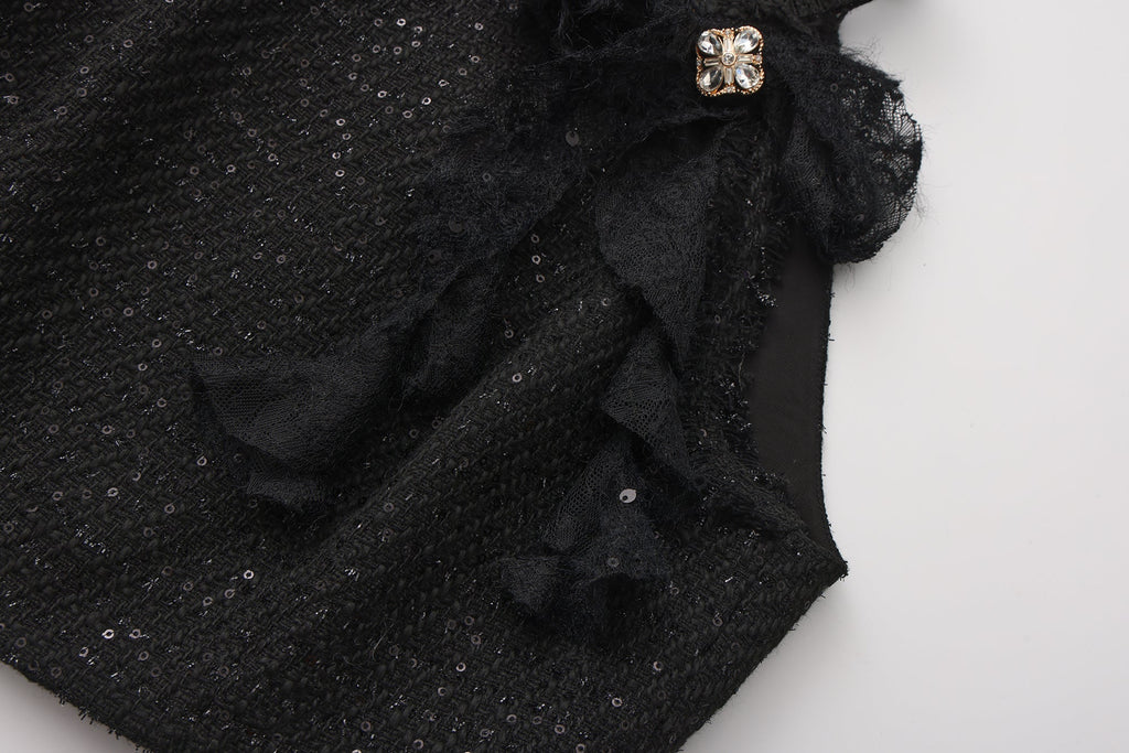 Black Woven Halter Top & Dress