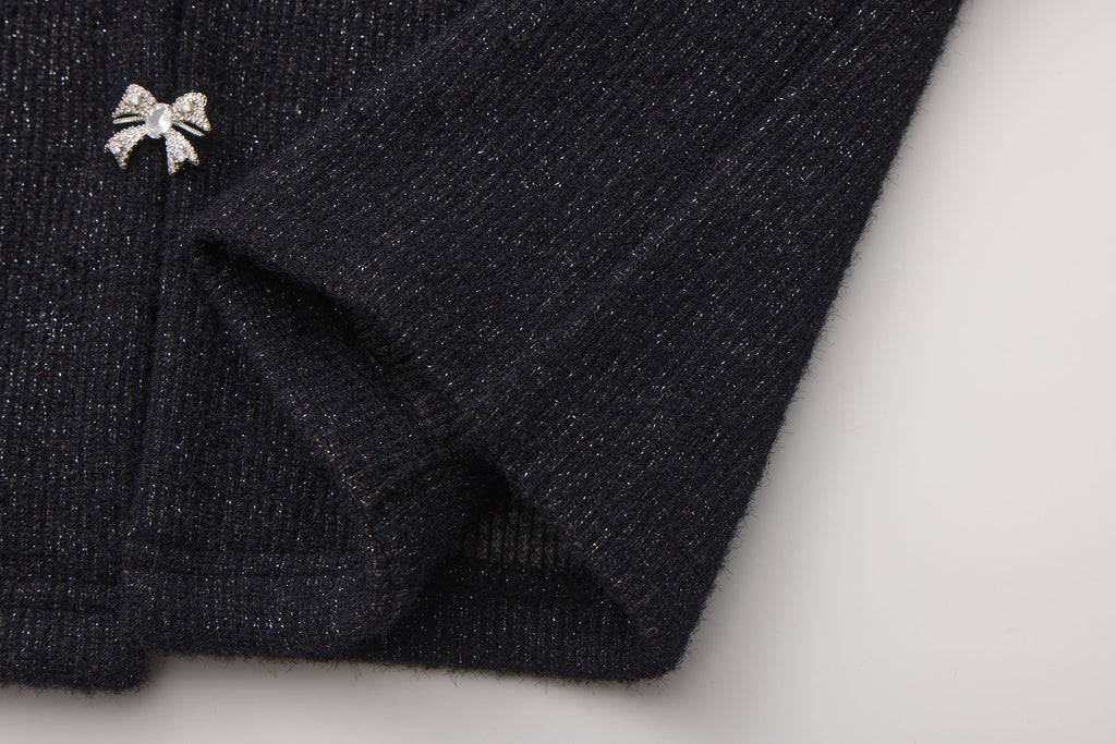 Black Knitted Cardigan