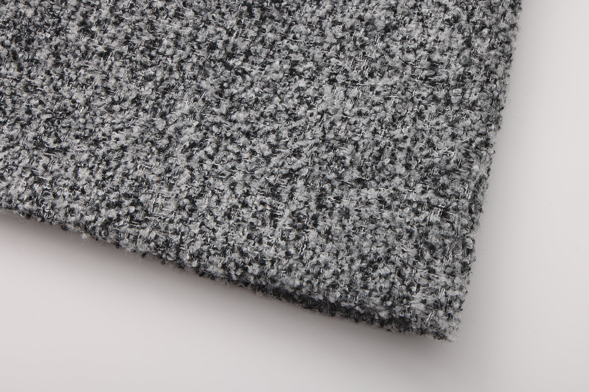 Gray Square-Necked Bow Woolen Dress