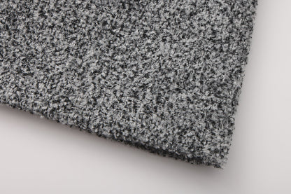 Gray Square-Necked Bow Woolen Dress