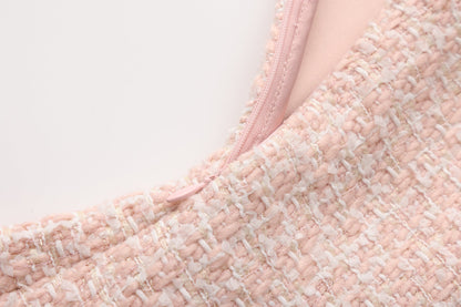 Pink Bow Sleeveless Fitted Top