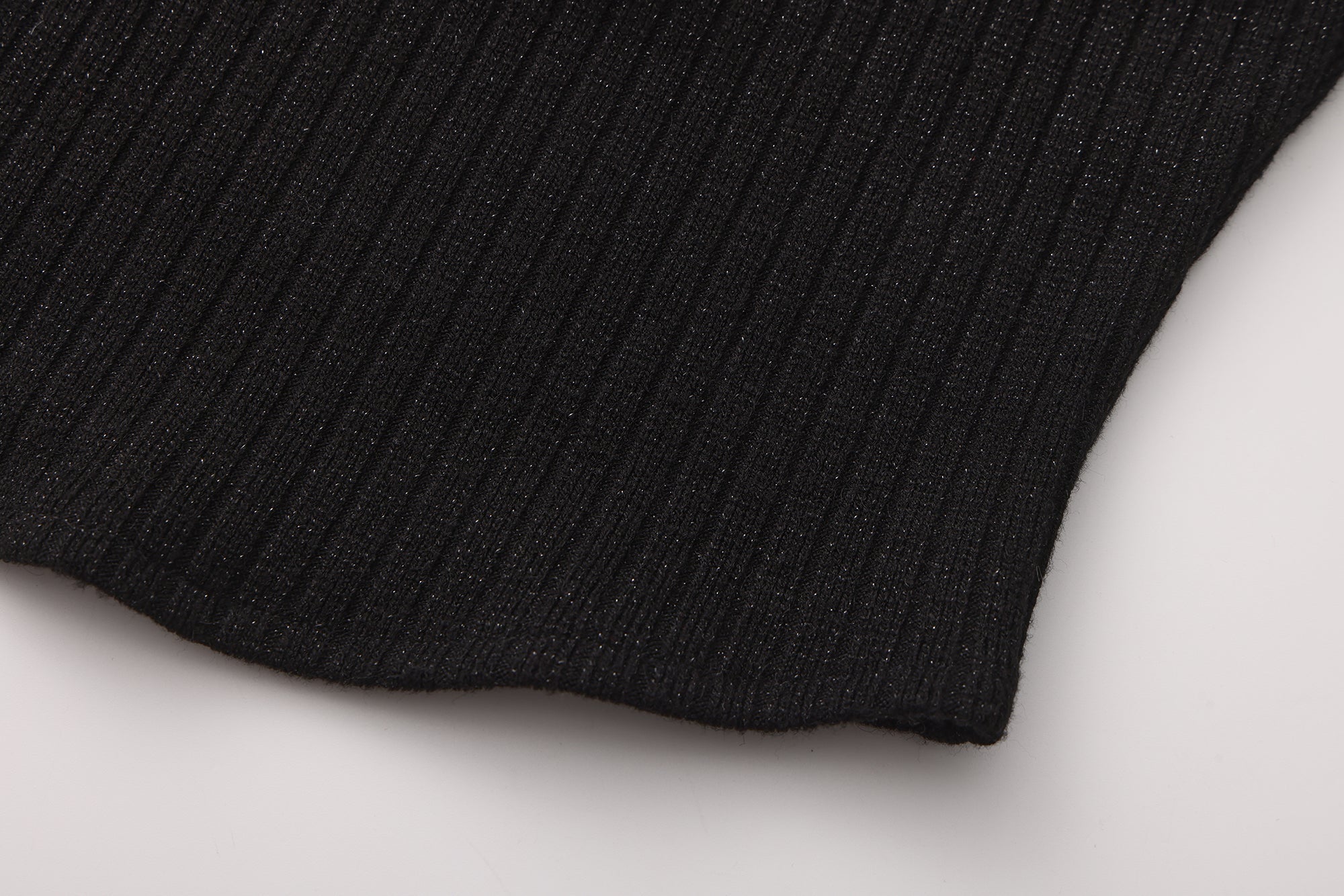 Black Knitted Lace Off-The-Shoulder Top