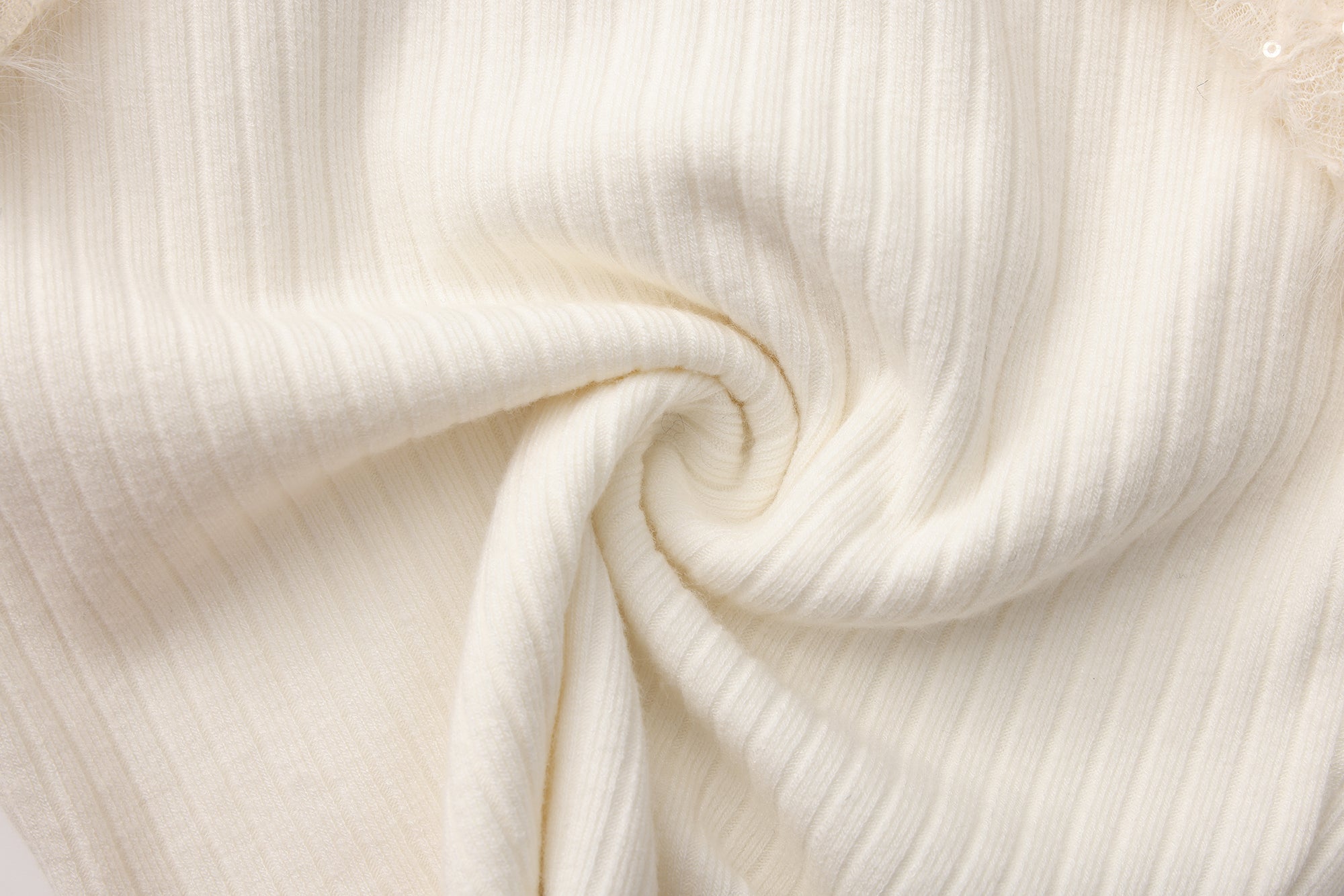 White Knitted Lace Off-The-Shoulder Top