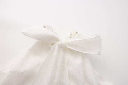 White Halter Silver Lace-Up Dress