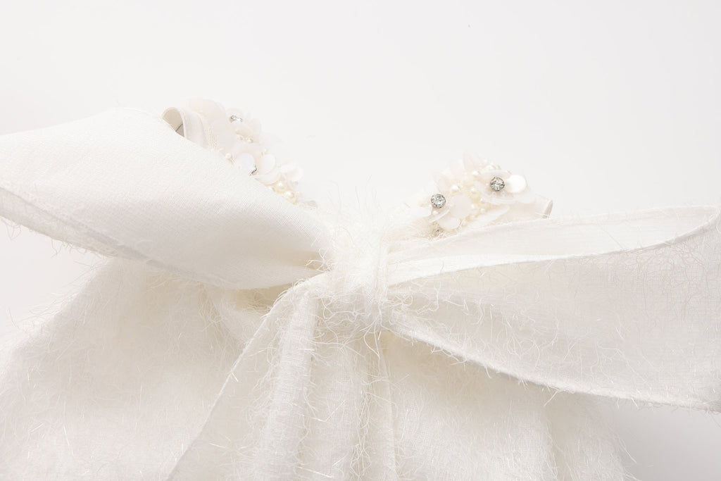 White Halter Silver Lace-Up Dress