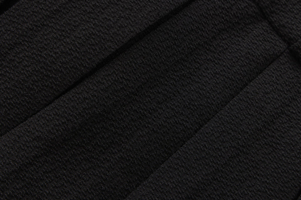 Black Tweed Pleated Dress