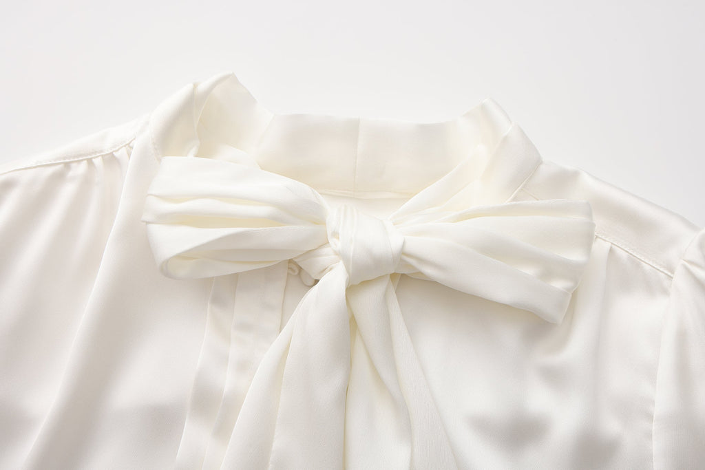 White Button-Row Blouse