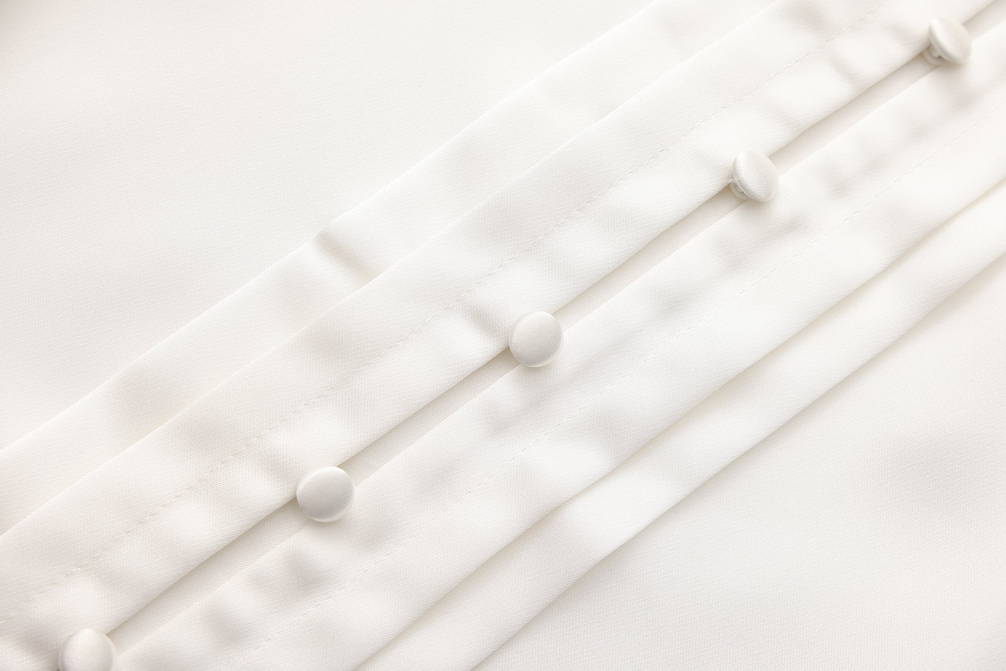 White Button-Row Blouse