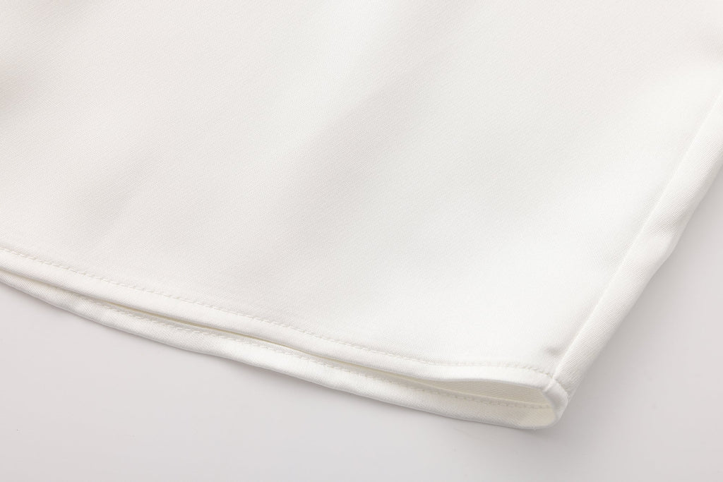 White Button-Row Blouse