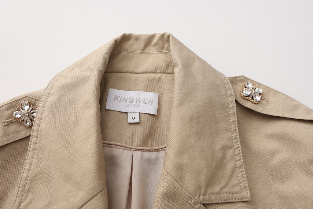 Light Coffee Long Trench Coat