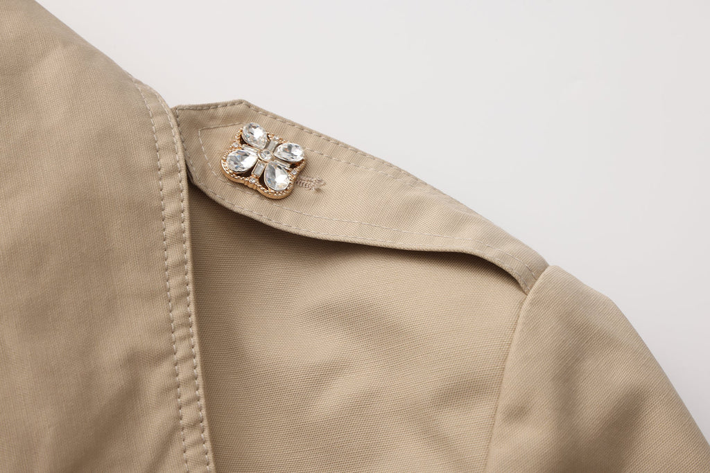 Light Coffee Long Trench Coat