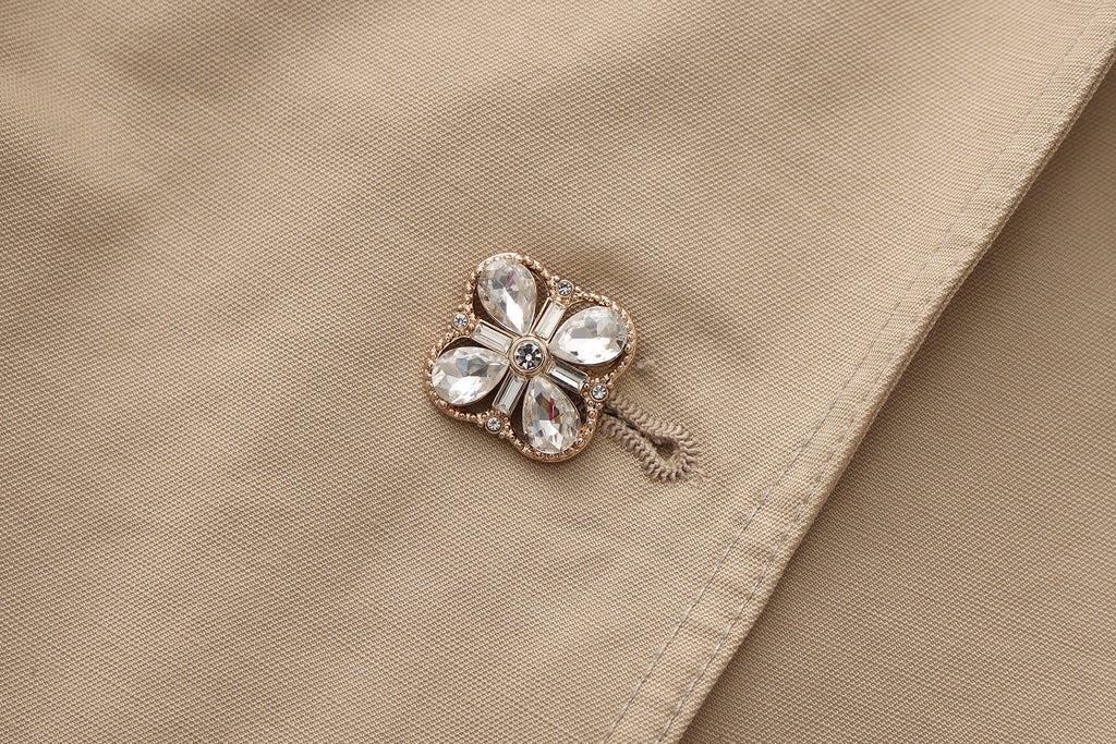 Light Coffee Long Trench Coat