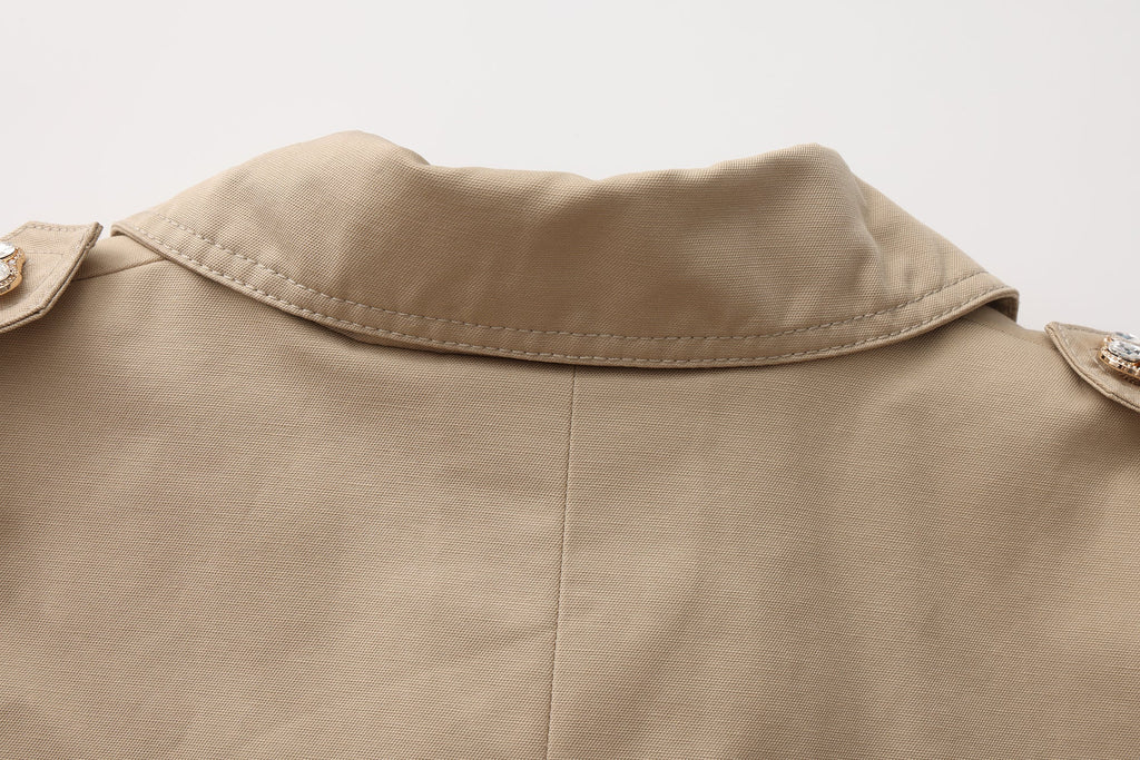 Light Coffee Long Trench Coat