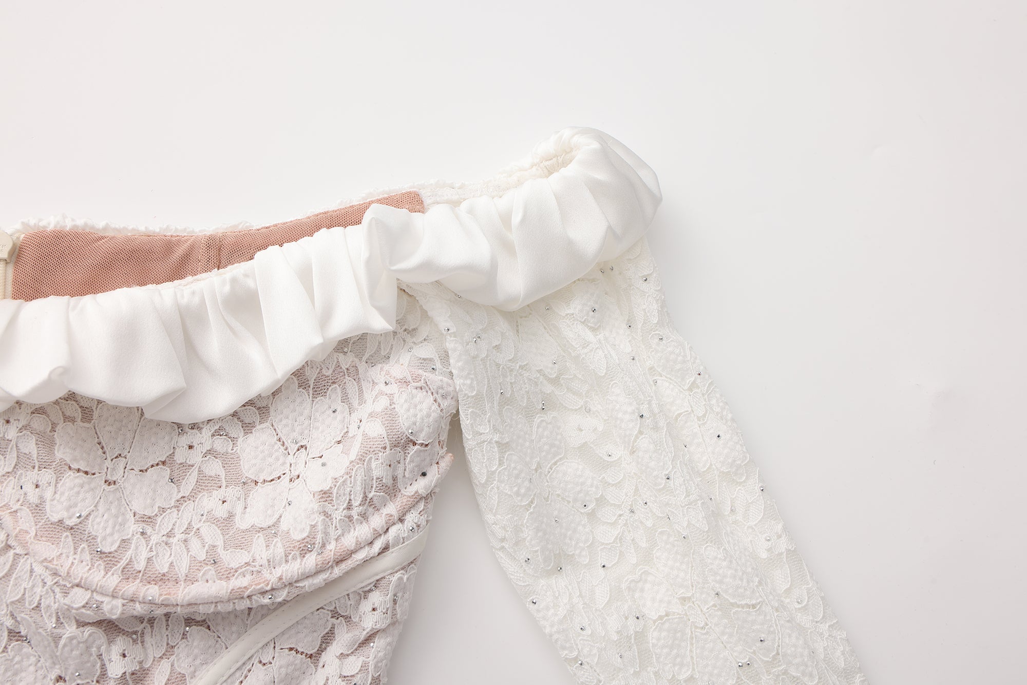 White Lace Off-The-Shoulder Dress