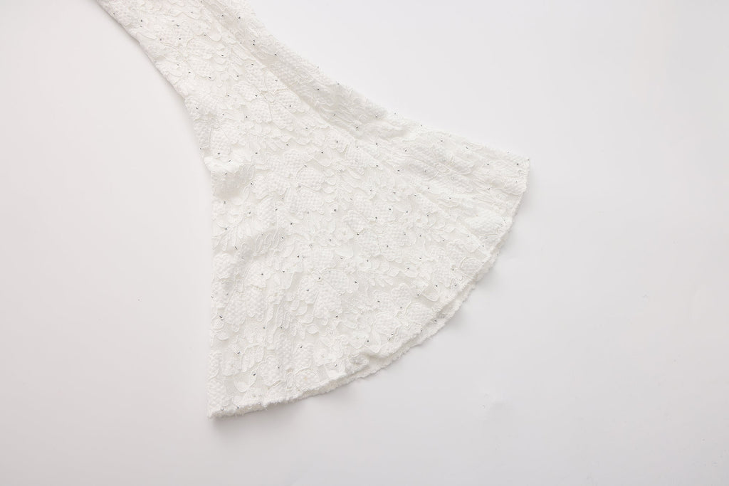 White Lace Off-The-Shoulder Dress