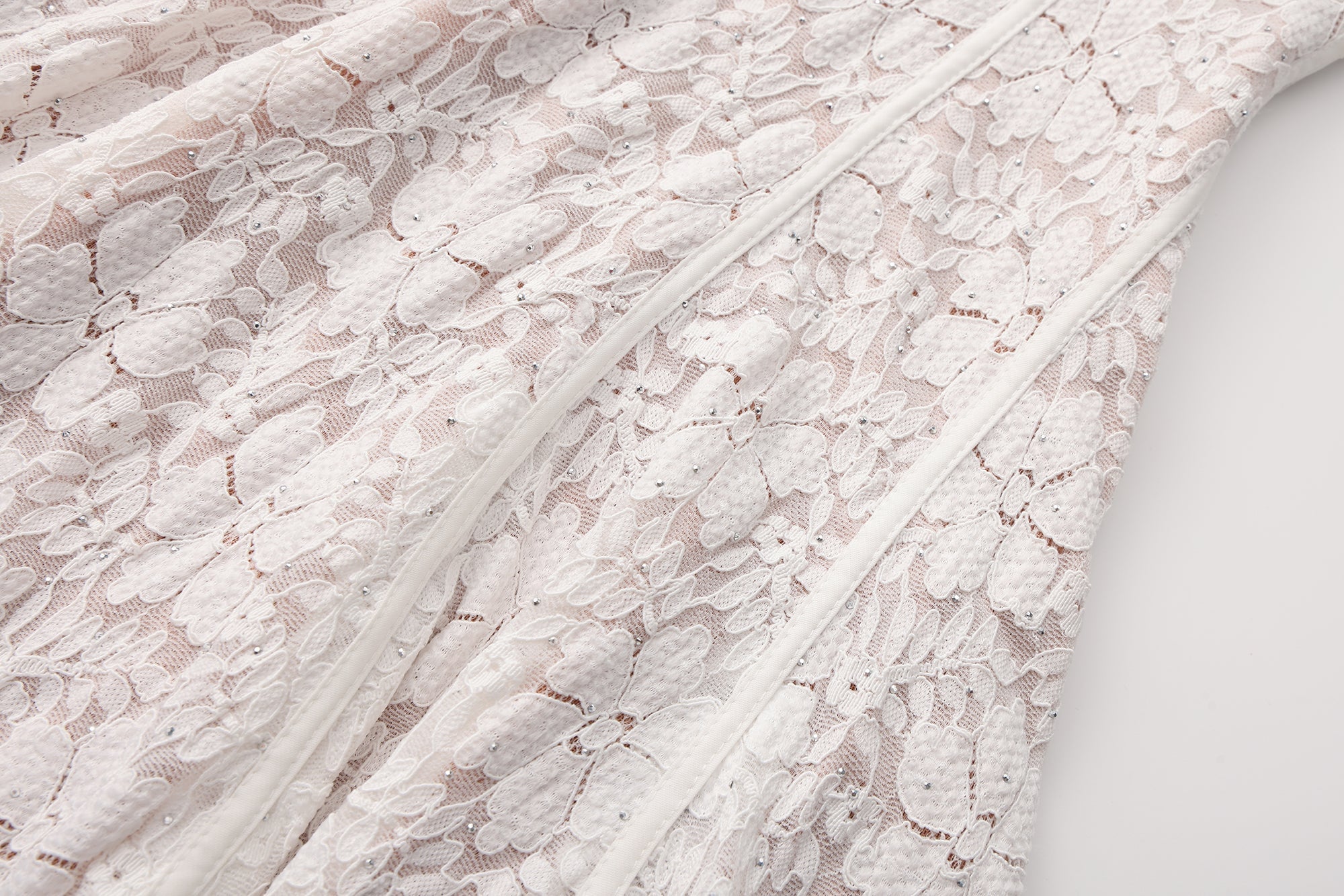 White Lace Off-The-Shoulder Dress